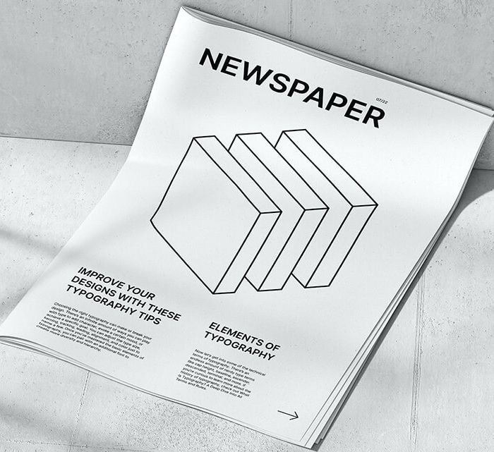 Unique mockup design for newspaper (Demo)